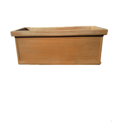 Fioriera Cassetta Millerighe 100 cm –  Terracotta antigelo Trequanda