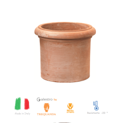 Vasi in terracotta grandi Cilindro Liscio Trequanda D. 65cm