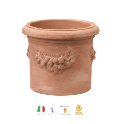 Vasi in terracotta grandi Cilindro Festonato Trequanda D. 75