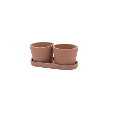 Vasi in terracotta Duo rotondo – Migno per bonsai e piccoli fiori