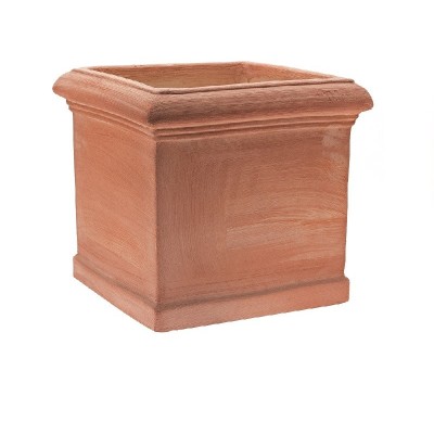 Vasi da esterno in terracotta quadrato - Cubo liscio