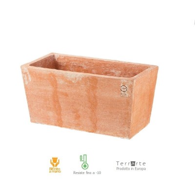 Vasi in terracotta rettangolari Cassetta Moderne 60 cm