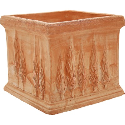 Vasi da esterno in terracotta- VASO QUADRATO CIPRESSI 18 CM
