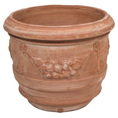 Vaso tondo Barile Festonato 40 CM – Tondo terracotta