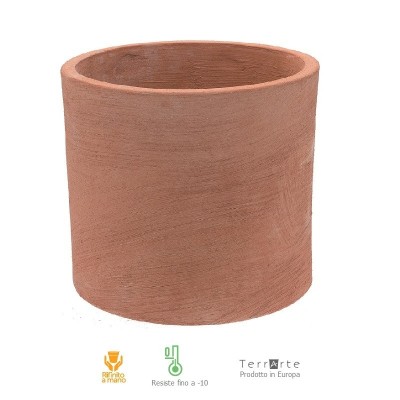 Vaso in terracotta Cilindro Basic Moderno 45 CM