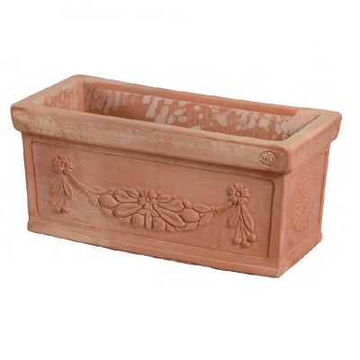 Vaso terracotta, cassetta festonata 80 cm