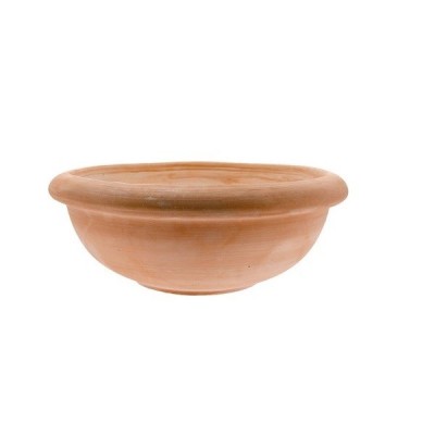 Vaso in terracotta basso. CIOTOLA  CON BORDO 60 cm.  GALESTRO