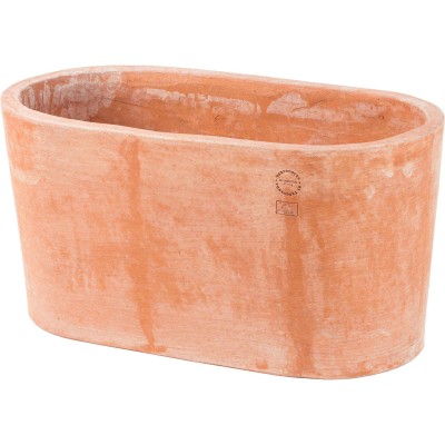 Fioriera in Terracotta 50 cm Semiovale liscia