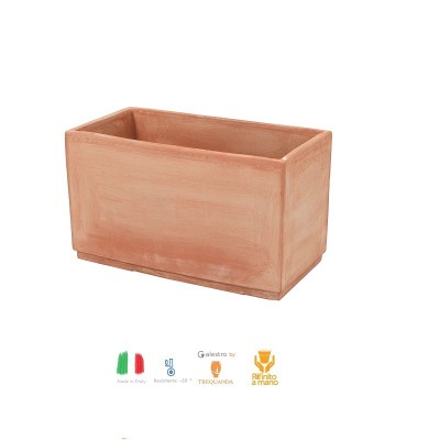 Vasi rettangolari – Cassetta Basic Media CM . 70 – terracotta galestro antigelivo
